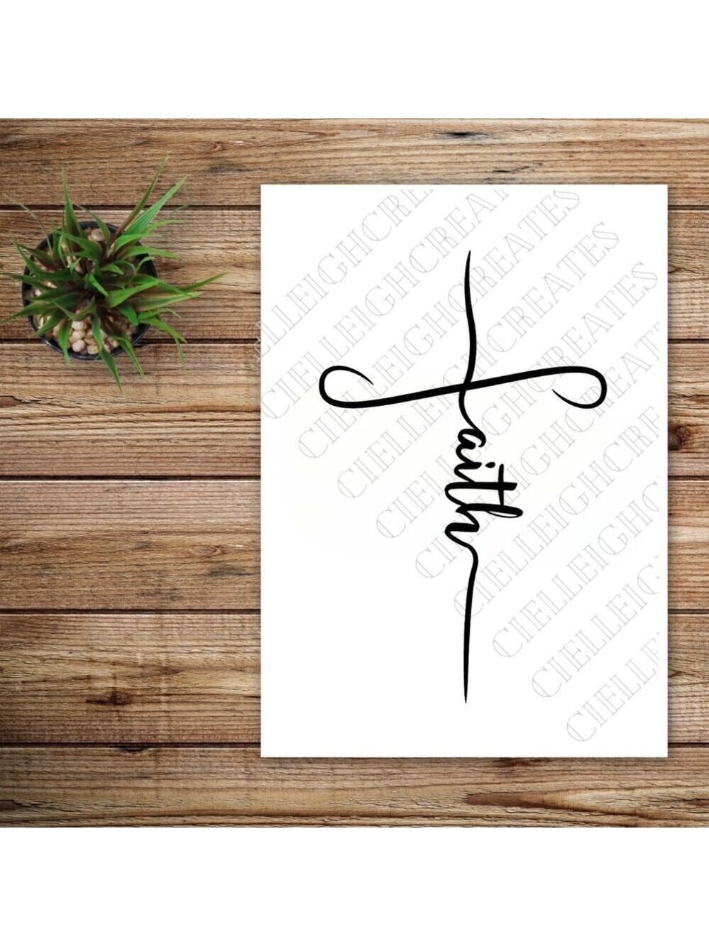 *2 for $20* Faith Cross vinyl decal Sticker Handcrafted